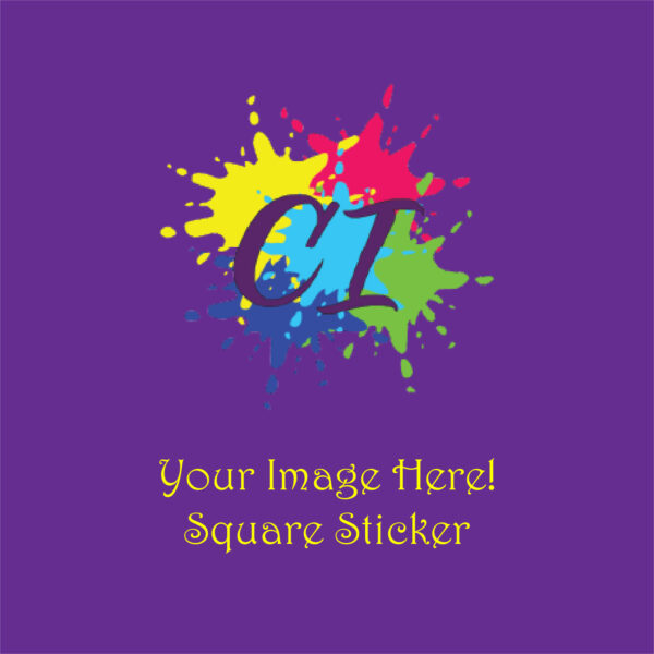Adhesive Vinyl Stickers - Square 12.5cm x 12.5cm